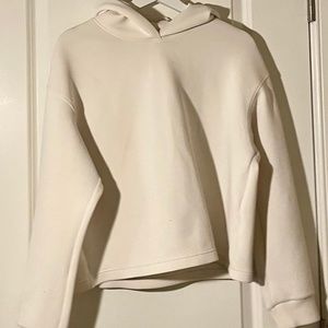 White Neoprene Sweatshirt
